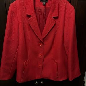 Louben Red Tailored Women's Blazer